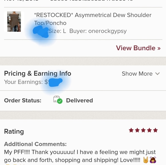 *RESTOCKED* Asymmetrical Dew Shoulder Top/Poncho - Picture 4 of 6